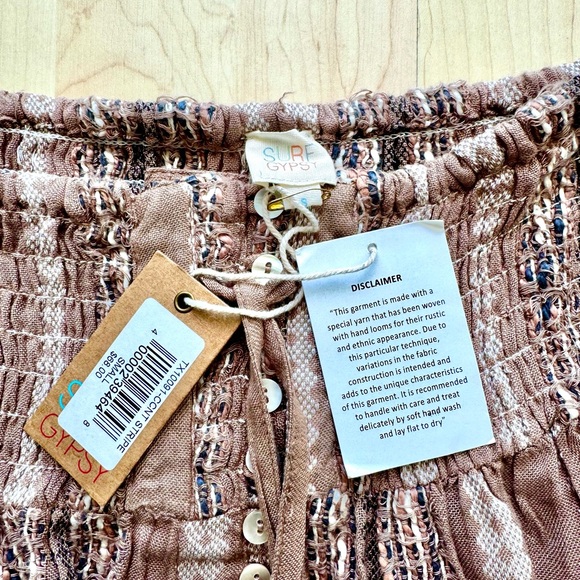 NWT SURF GYPSY - Bohemian Tan Maxi Skirt with High Low Silhouette - Picture 6 of 6
